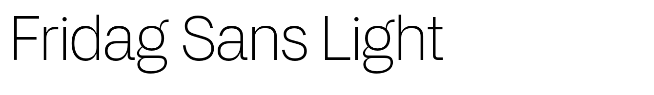 Fridag Sans Light